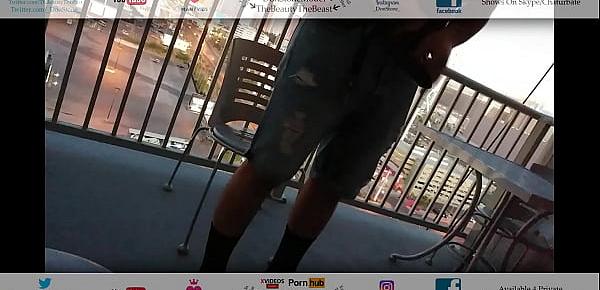  Las Vegas Morning Blowjob On Balcony Views Of The Strip High Roller